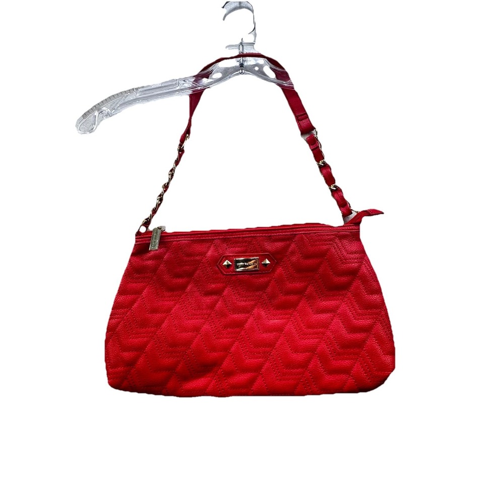 Sofia Vergara Coral & Goldโ Tone Hardware Zip Closure Bag Purse Inside Pocket